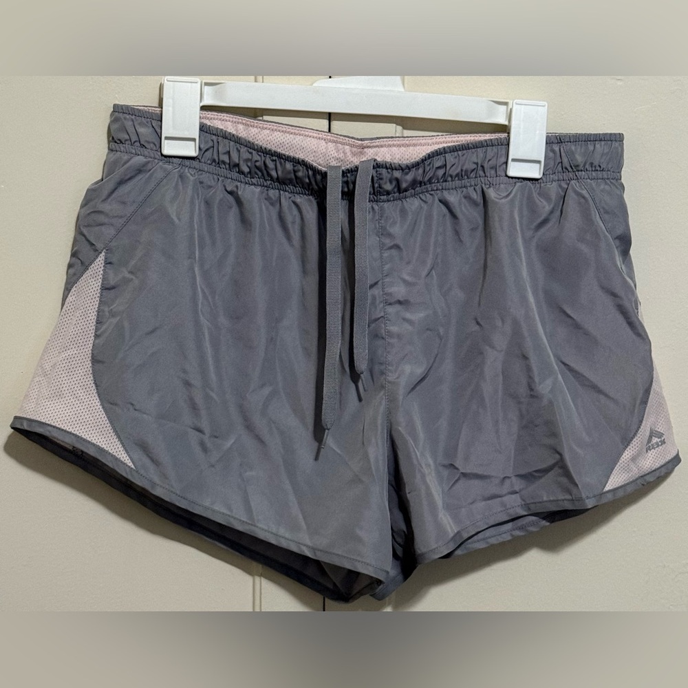 RBX Women's Gray and Pink Athletic Shorts